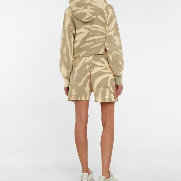 LES TIEN Green/Tan Tie-Dye Shorts XS - Picture 2 of 4